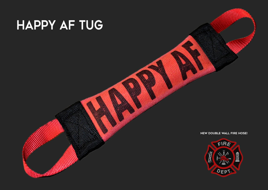 HAPPY AF FIRE HOSE TRAINING TUG - Bulletproof Pet Products Inc