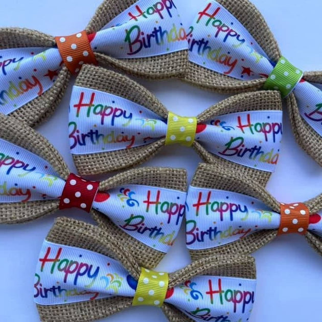 Happy Birthday Dog Bow Tie - Bulletproof Pet Products Inc