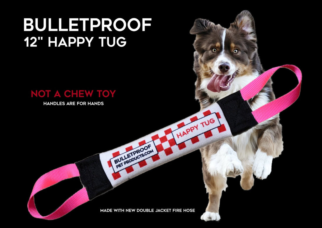 HAPPY FIRE HOSE TRAINING TUG - PERFECT FOR PLAY OR BIRTHDAY PRESENTS! - Bulletproof Pet Products Inc