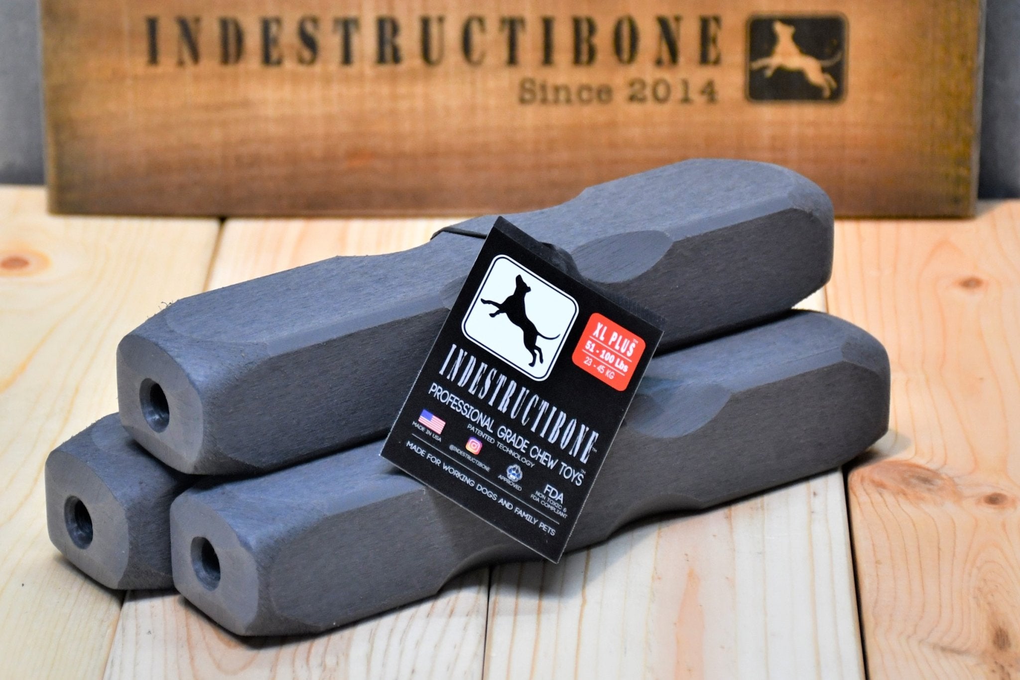 Indestructibone Professional Grade XL Plus 3 PACK- Dogs 51 -100 lbs. - Bulletproof Pet Products Inc
