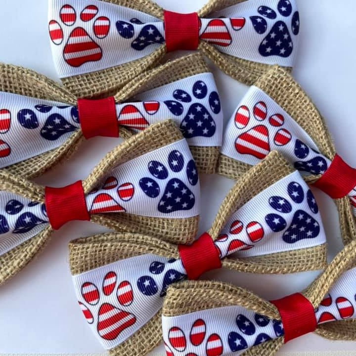 Patriotic Dog Bow Tie - Bulletproof Pet Products Inc