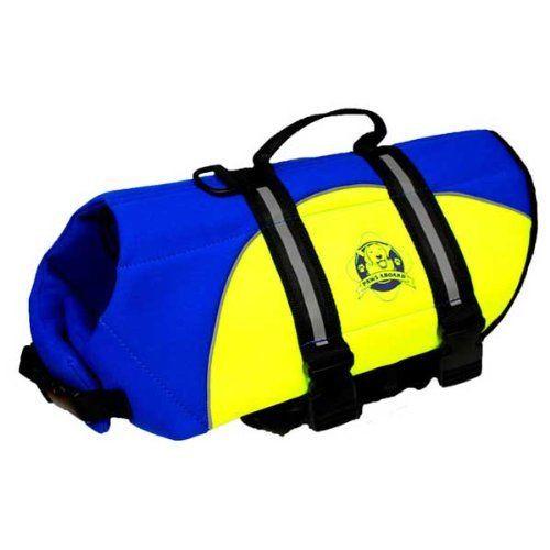 Paws Aboard - Blue and Yellow Neoprene Pet Life Vest - Bulletproof Pet Products Inc