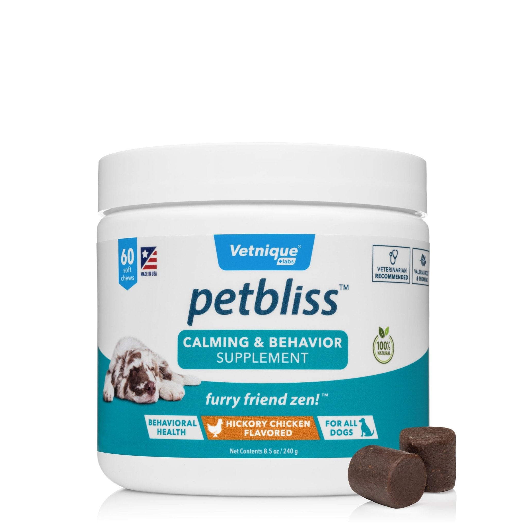 Petbliss ™ Calming & Behavior Supplement for Dogs - Bulletproof Pet Products Inc