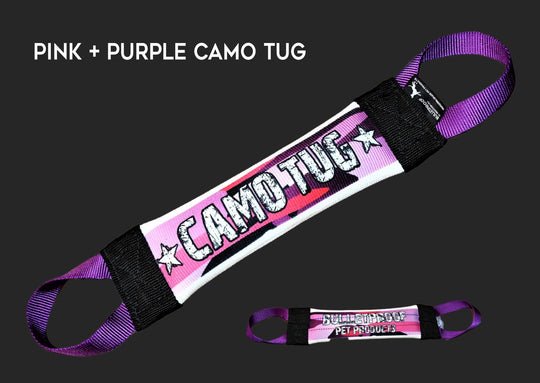 PINK (AND PURPLE) CAMO FIRE HOSE TUG - Bulletproof Pet Products Inc