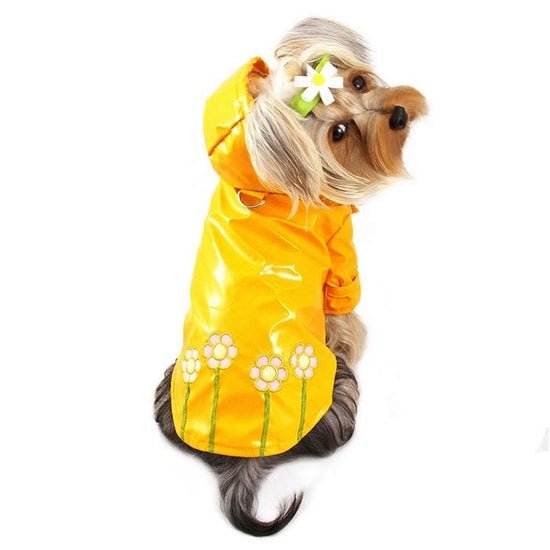 Polka Dots and Daisies Raincoat - Bulletproof Pet Products Inc
