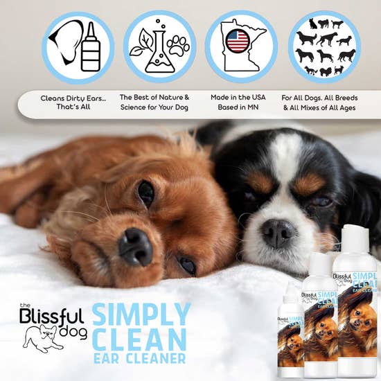 Simply Clean Dog Ear Cleaner - By The Blissful Dog - 8 oz - Bulletproof Pet Products Inc
