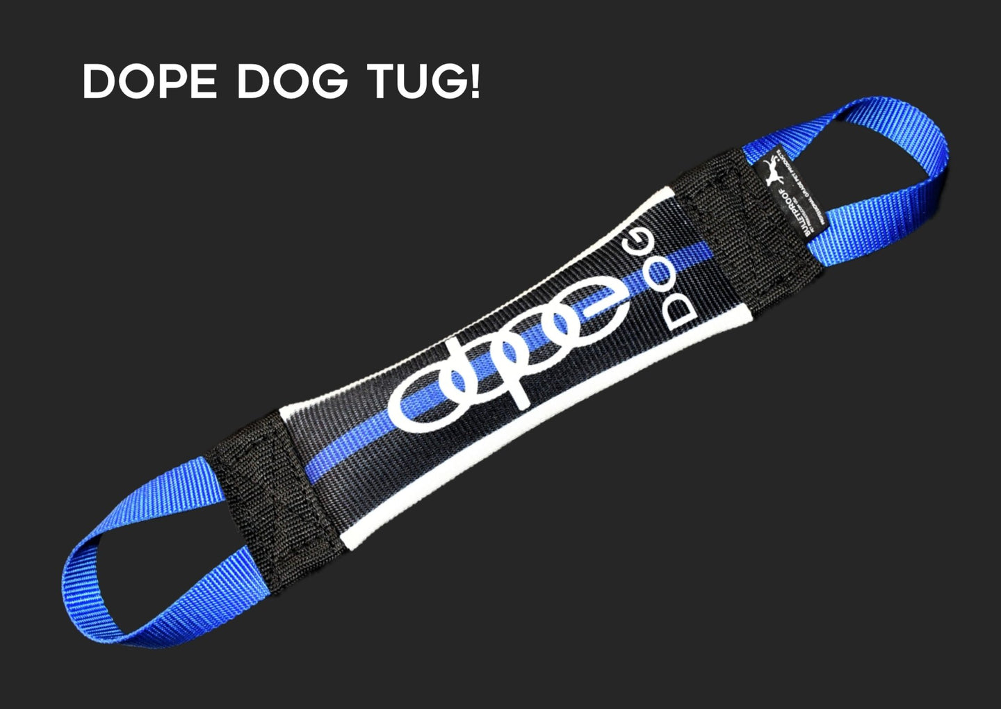 THIN BLUE LINE DOPE DOG FIRE HOSE TUG - Bulletproof Pet Products Inc