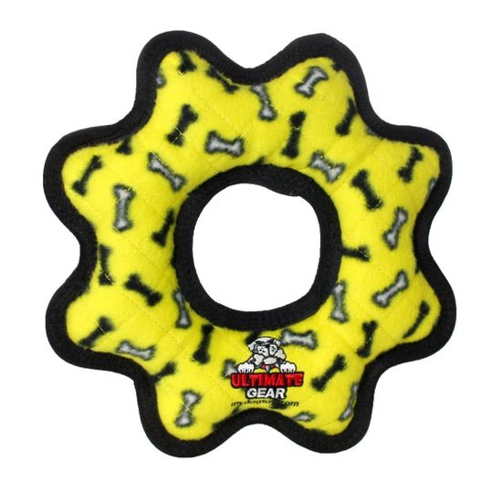 Tuffy Ultimate Gear Ring - Yellow Bone - Bulletproof Pet Products Inc