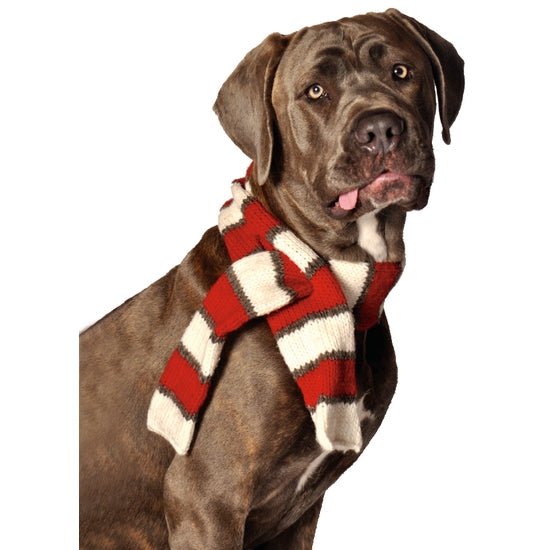 White and Red Dog Scarf - Bulletproof Pet Products Inc