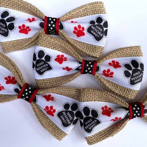 Who Rescued Who? Dog Bow Tie - Bulletproof Pet Products Inc