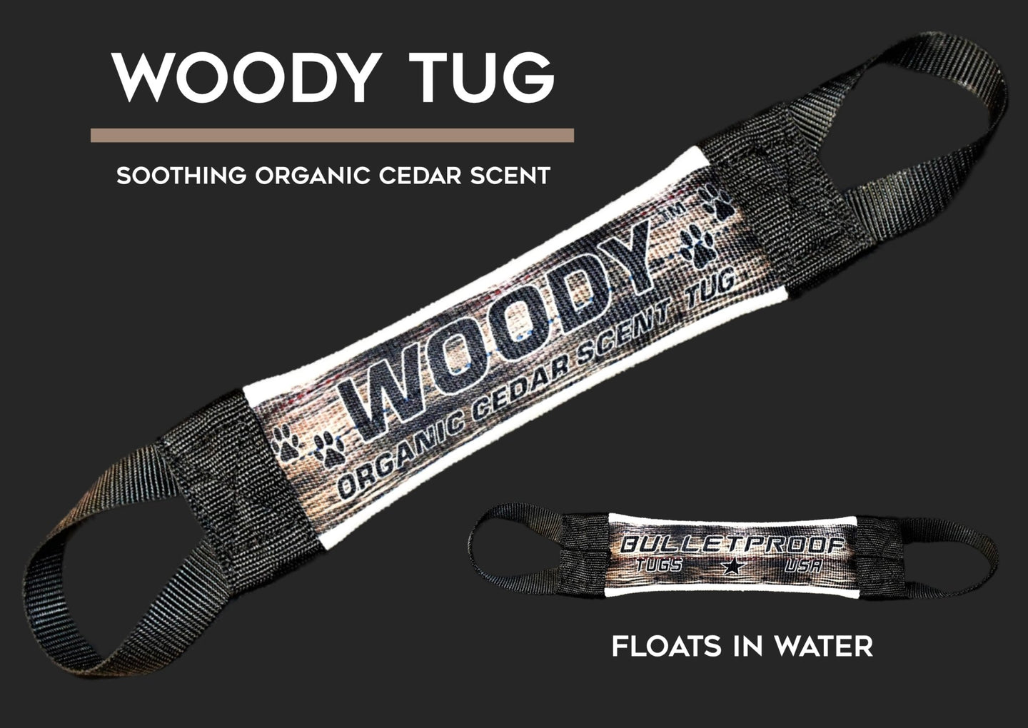 WOODY FIRE HOSE TUG WITH CEDAR CALMING SCENT - Bulletproof Pet Products Inc